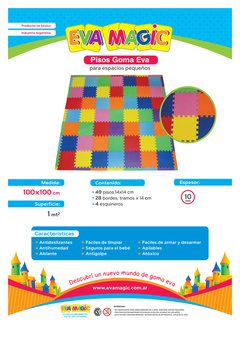 Set pisos goma eva, espacios pequeños 100x100cm = 1m2