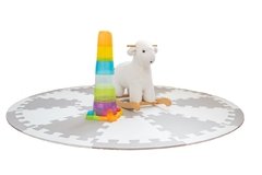 Piso Nórdico Niños Goma Eva Circular Gris Blanco en internet