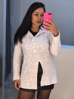 Casaco cinza claro com botões - Closet's - moda feminina moda blogueira moda balada 