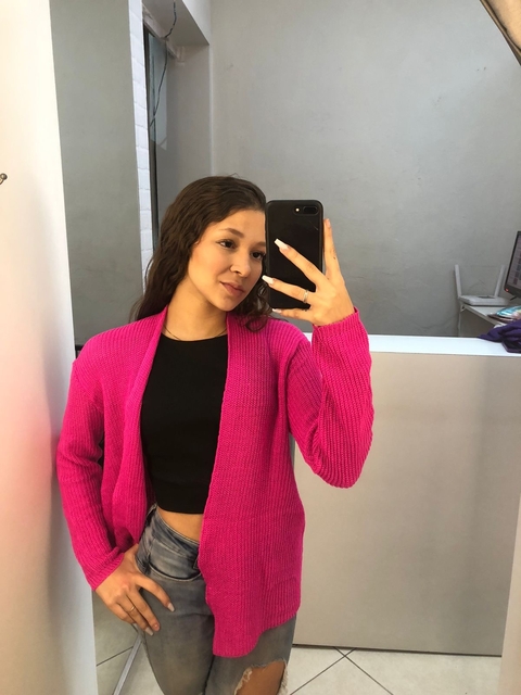 Cardigan e tricô sem botões