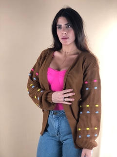 Cardigan marrom detalhes na manga - Closet's - moda feminina moda blogueira moda balada 