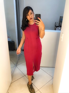 Vestido regata marsala - Closet's - moda feminina moda blogueira moda balada 