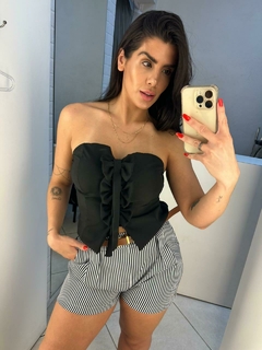short listrado preto - Closet's - moda feminina moda blogueira moda balada 