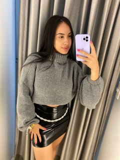 Blusa tricot Maya cinza