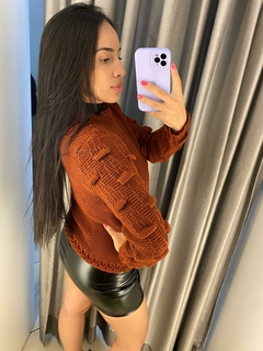 Blusa tricot ferrugem Paula - comprar online
