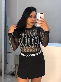Body em tule pedras - comprar online
