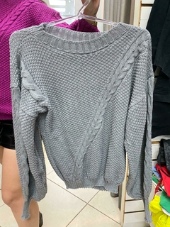 Blusa tricot Antonela cinza - comprar online