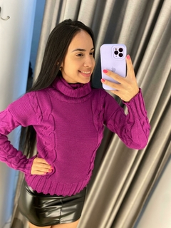 Blusa tricot Gisele fucsia