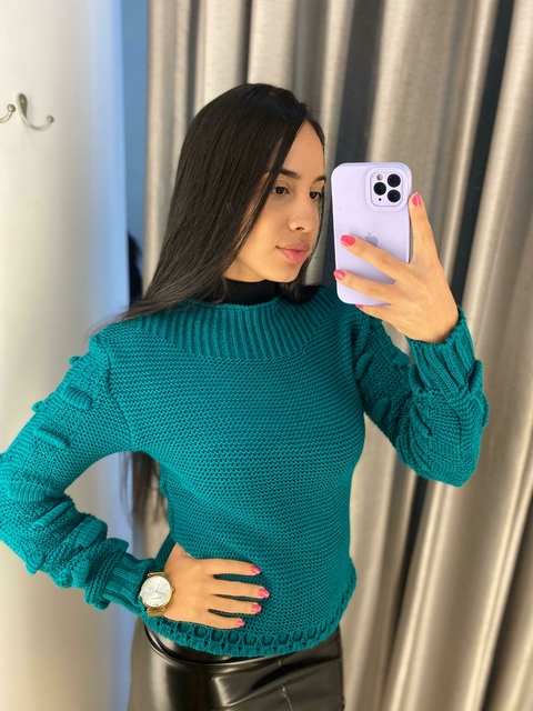 Blusa tricot petróleo Paula