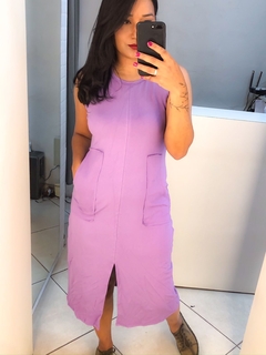 Vestido regata lilas - loja online