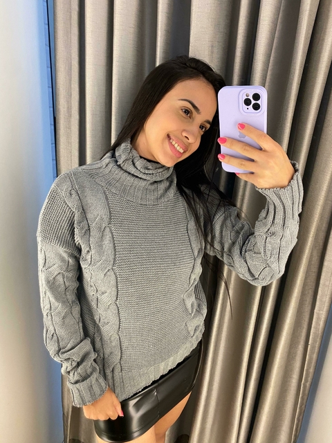 Blusa tricot Gisele acinza