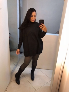 Blusa poncho modal Preto - comprar online