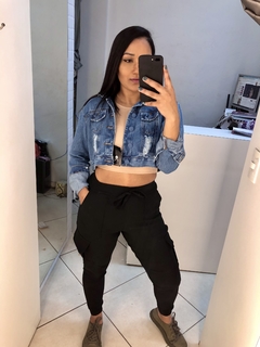Imagem do calça jogger cargo preta