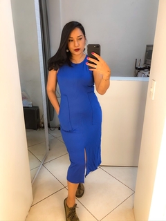Vestido regata azul - comprar online