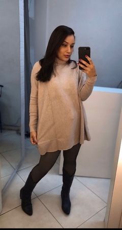 Blusa poncho modal - Marrom - comprar online