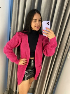 Casaco tricot Yasmin pink