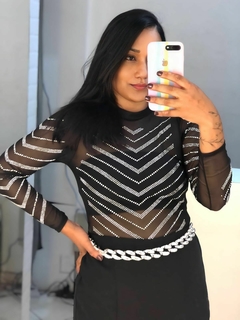 Body em tule pedras - comprar online