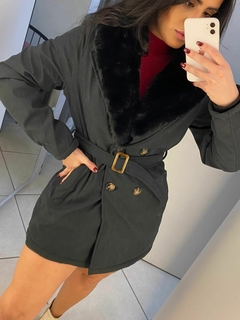 casaco preto pelugem removível - Closet's - moda feminina moda blogueira moda balada 