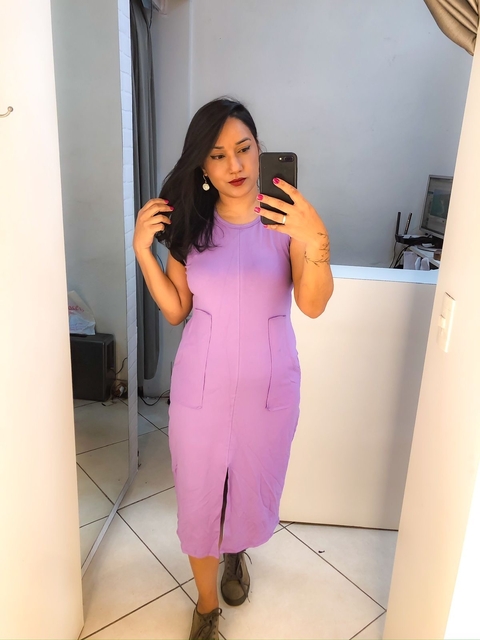 Vestido regata lilas