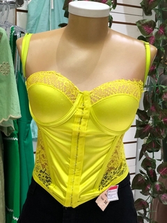 Cropped corselet amarelo na internet