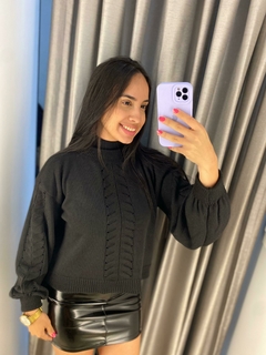 Blusa tricot yara preto na internet