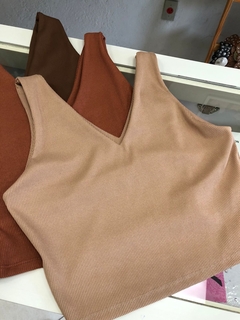 Cropped canelado decote V - Closet's - moda feminina moda blogueira moda balada 