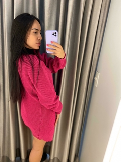 Casaco tricot Yasmin pink na internet