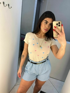 Short em linho - azul claro