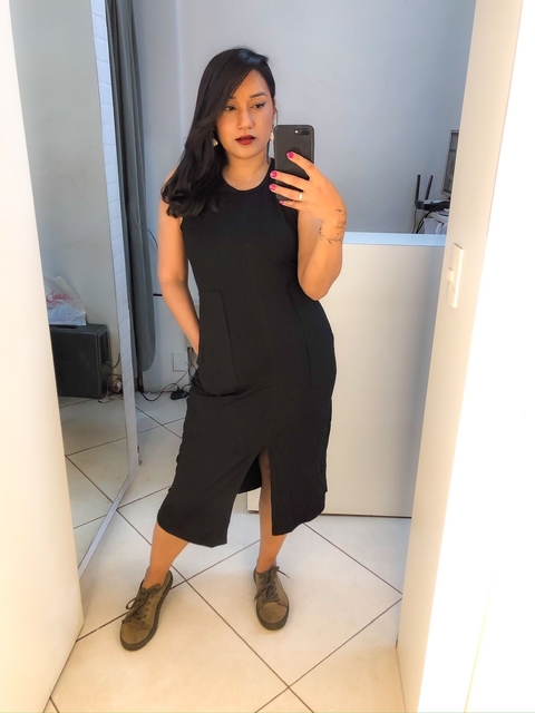 Vestido regata preto