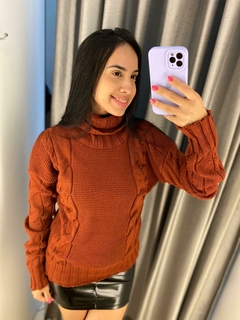 Blusa tricot Gisele ferrugem