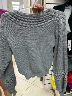 Blusa tricot Marina cinza - comprar online