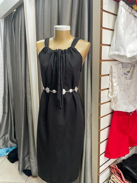 Vestido Plus size de alça Preto - comprar online