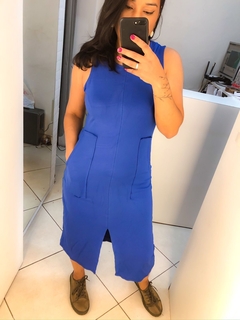 Vestido regata azul na internet