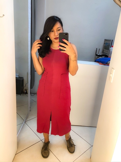 Vestido regata marsala