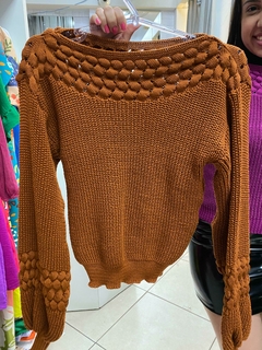 Blusa tricot Marina ferrugem - comprar online