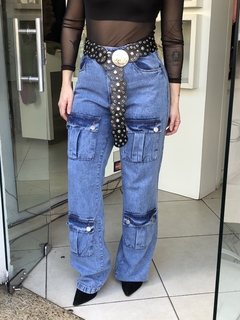 Calça cargo 2 bolsos Jeans na internet