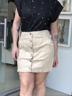 Saia de botões em veludo na internet