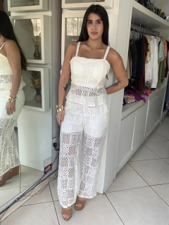 conjunto creme calça e blusa na internet