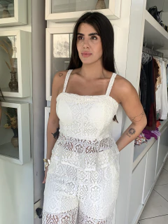 conjunto creme calça e blusa - loja online
