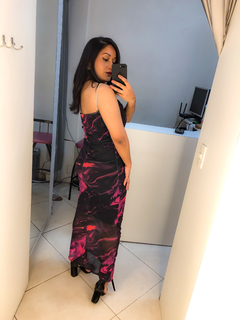 vestido preto com rosa maymide em tule - Closet's - moda feminina moda blogueira moda balada 