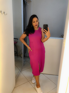 Vestido regata fucsia - comprar online