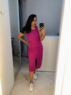 Vestido regata fucsia - loja online