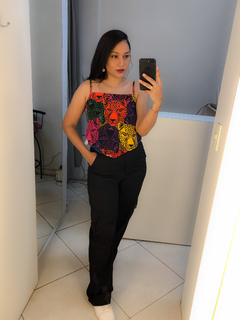 cropped assimétrico estampado - Closet's - moda feminina moda blogueira moda balada 