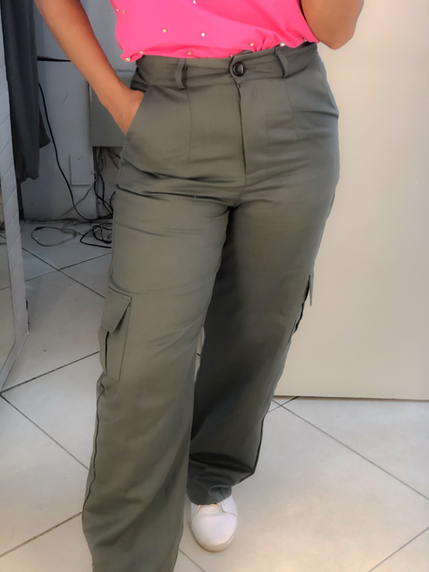 calça cargo cinza - comprar online