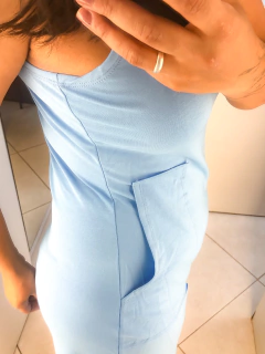 Vestido regata azul claro - loja online