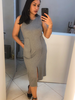 Vestido regata cinza na internet