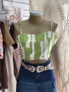 Cropped com listras - comprar online