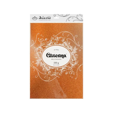 GLITERINA ADORIE BRONCE A4 - 20 HOJAS G3 - comprar online