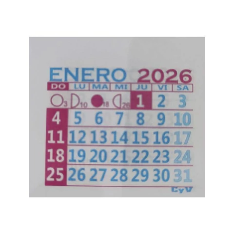 CALENDARIO MIGNON 2026 - 50 unidades - comprar online