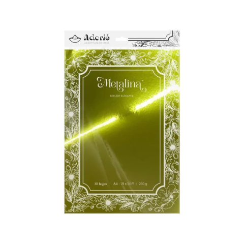 METALINA ADORIE VERDE OCRE A4 - 10 HOJAS
